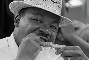 Biting Prints: Martin L. King Biting Into Chicken Leg