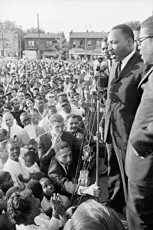 Martin Luther King Addressing a Crowd