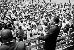 Martin Luther King Addressing Rally