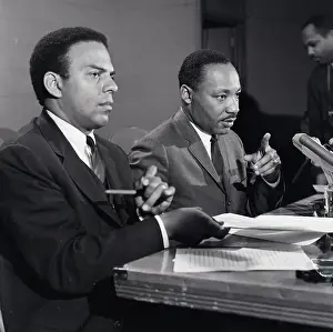 Assistant Prints: Martin Luther King and Aide at Press Conference