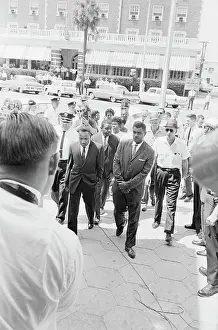 Anderson Prints: Martin Luther King Arriving with Ralph Abernathy and W.G. Anderson