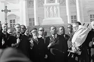Martin Luther King Conducting Vigil