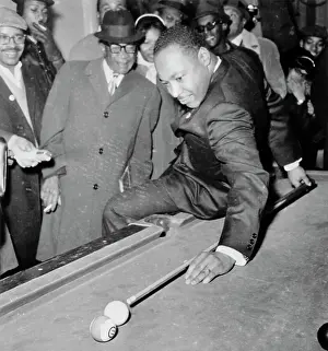Martin Luther King Playing Pool