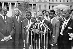 Martin Luther King Speaking Outside White House