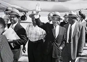 Martin Luther King Waving From Airport