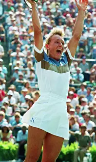Martina Navratilova Prints: Martina Navratilova in Jubilant Mood After Winning Open Championship