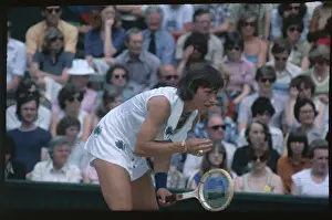Martina Navratilova Prints: Martina Navratilova Pausing During Wimbledon Match