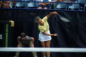 Martina Navratilova Serving