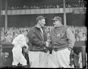 Joseph V Prints: Marty McManus and Joe McCarthy Shaking Hands