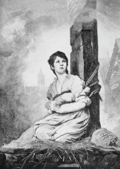 Rouen Prints: Martyr Joan of Arc After Her Capture