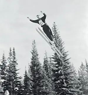 Marvin Crawford Performing a Ski Jump