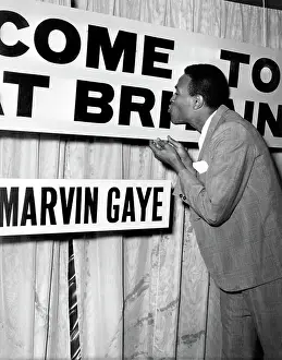 Marvin Gaye Prints: Marvin Gaye Arrives At Heathrow