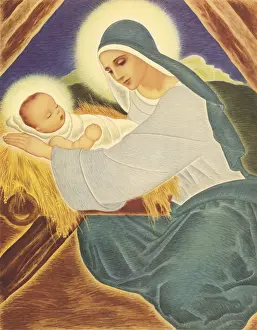 Christmas Prints: Mary With Baby Jesus