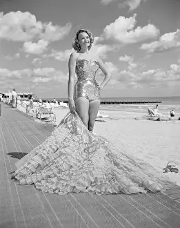 Mary Bernard Wearing Swimsuit