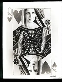 Heart Shape Prints: Mary Brian Poses in Queen Card Set