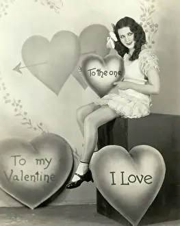 Greeting Card Prints: Mary Brian On Valentine's Day