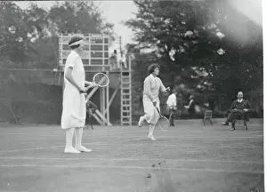 Browne Prints: Mary Browne and Eleanor Goss Competing in a Tennis Match