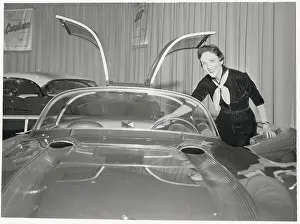 Minneapolis Prints: Mary Davies Stepping Inside the Interior of an Automobile
