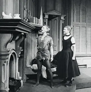 Mary Martin and Heller Halliday on Set