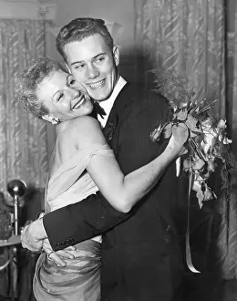 Mary Martin Receives Hug From Son