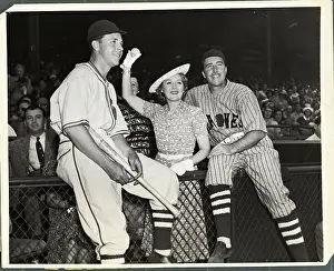 Mary Pickford and Baseball Team Players