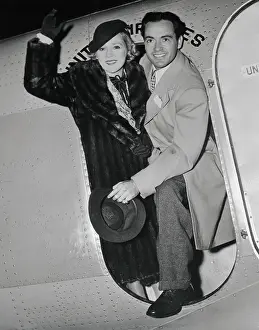 Elopement Prints: Mary Pickford and Buddy Rogers Inside Airplane