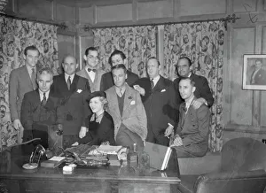Ambassador Prints: Mary Pickford and Douglas Fairbanks Posing with Colleagues