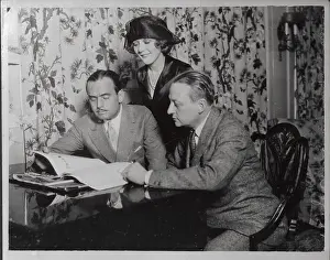 Mary Pickford Standing with Others Sitting