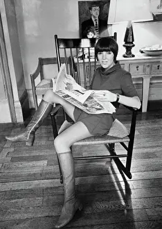 Miniskirt Prints: Mary Quant Wearing a Miniskirt
