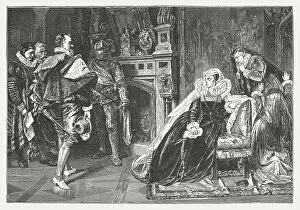 Images Dated 19th May 2014: Mary Stuart (1542-1587) receives the death sentence, by Piloty