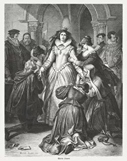 Images Dated 9th December 2015: Mary Stuart before their execution, published in 1875