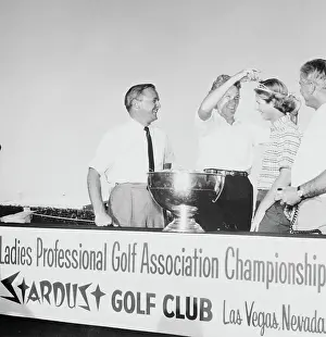 Mary Wills Being Crowned for Golf Tournament