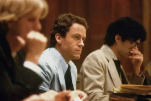 Bundy Prints: Mass Murderer Theodore Bundy with Lawyers in Courtroom