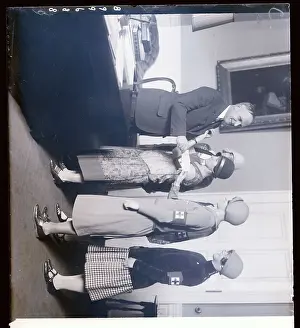 Massachusetts Governor Conversing With Red Cross Workers