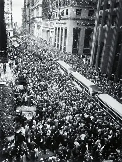 1960 Us Presidential Election Prints: Massive Crowd on Broadway During Parade for John Kennedy