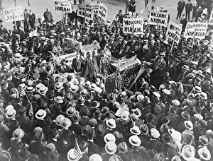 Massive Crowd at Senator Hiram Johnson's Speech