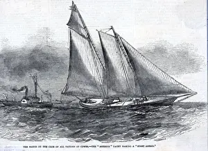 Yacht Prints: Match By Cup Of Nations At Cowes