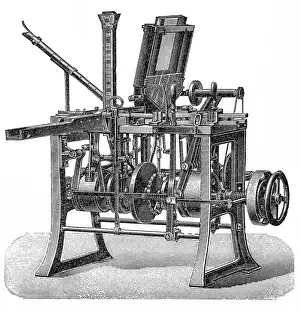 Cutting Prints: Matches making machine, machine for filling a box of matches