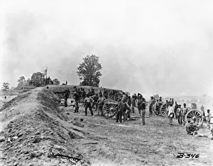 Cannon Prints: Mathew B. Brady W/Civil War Battery