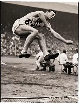 Decathlon Prints: Mathias During His Broad Jump Event