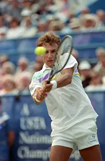 Hitting Prints: Mats Wilander Hits Backhand Tennis Shot