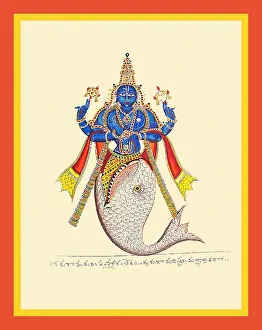 Conch Prints: Matsya, the Fish