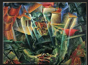 Balcony Prints: Matter, by Umberto Boccioni, 1912, 20th Century, oil on canvas, cm 225 x 150