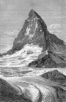 Images Dated 6th June 2012: Matterhorn or Monte Cervino with glacier