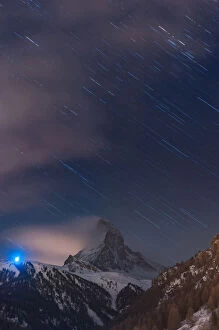 Images Dated 26th February 2012: Matterhorn with startrail