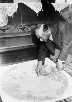 Henson Prints: Matthew Henson Pointing at Map