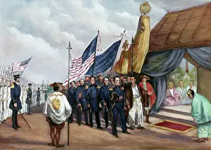 Diplomacy Prints: Matthew Perry Meets Royal Commissioner at Yokahama