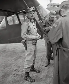Matthew Ridgway Standing Near Plane