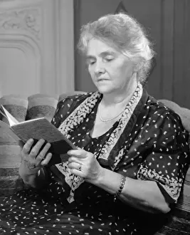 Mature woman reading