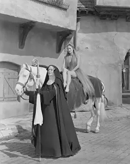 Maureen O'Hara Reenacting Famous Ride of Lady Godiva